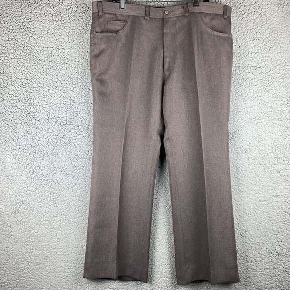 Levis Panatela Sportswear Mens Pants Brown 42X29.5 Wide Leg Vintage 70’s - Picture 1 of 16